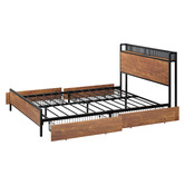 Living Fusion Gail Bed Frame with LED &amp; Underbed Storage