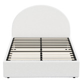Living Fusion Seraphine Boucle Gas Lift Storage Bed with LED