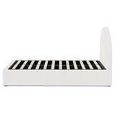 Living Fusion Seraphine Boucle Gas Lift Storage Bed with LED