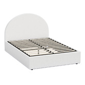 Living Fusion Seraphine Boucle Gas Lift Storage Bed with LED