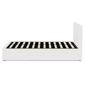 Living Fusion Astana Boucle Gas Lift Storage Bed with LED
