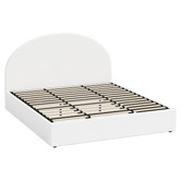 Living Fusion Seraphine Boucle Gas Lift Storage Bed with LED