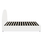 Living Fusion Seraphine Boucle Gas Lift Storage Bed with LED