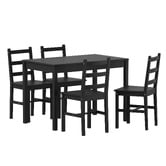 Living Fusion 4 Seater Abriana Pine Wood Dining Table &amp; Chair Set
