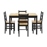 Living Fusion 4 Seater Abriana Pine Wood Dining Table &amp; Chair Set