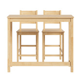 Living Fusion 2 Seater Pine Wood Levy Bar Table Set