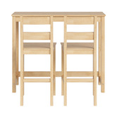 Living Fusion 2 Seater Pine Wood Levy Bar Table Set