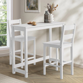 Living Fusion 2 Seater Pine Wood Levy Bar Table Set