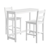 Living Fusion 2 Seater Pine Wood Levy Bar Table Set