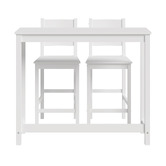 Living Fusion 2 Seater Pine Wood Levy Bar Table Set