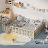 Living Fusion Ettie Pine Wood Bed Frame
