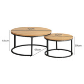 Living Fusion 2 Piece Leonid Nesting Coffee Table Set