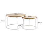 Living Fusion 2 Piece Leonid Nesting Coffee Table Set