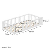 Living Fusion Ettie Pine Wood Bed Frame