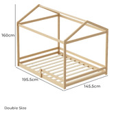 Living Fusion Kaelar Pine Wood House Bed