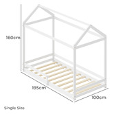 Living Fusion Kaelar Pine Wood House Bed