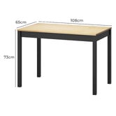 Living Fusion 4 Seater Abriana Pine Wood Dining Table &amp; Chair Set