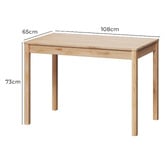 Living Fusion 4 Seater Abriana Pine Wood Dining Table &amp; Chair Set