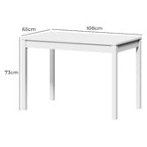 Living Fusion 4 Seater Abriana Pine Wood Dining Table &amp; Chair Set