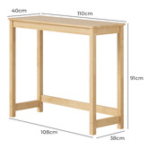 Living Fusion 2 Seater Pine Wood Levy Bar Table Set