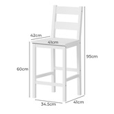 Living Fusion 2 Seater Pine Wood Levy Bar Table Set