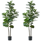 Living Fusion 150cm Potted Faux Fiddle Leaf Fig Trees