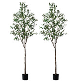 Living Fusion 210cm Potted Faux Olive Trees