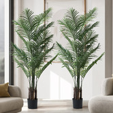 Living Fusion 180cm Potted Faux Palm Trees