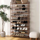 Living Fusion Zale 11 Shelf Bamboo Shoe Rack