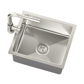 Living Fusion Yeva 380mm Single Kitchen Sink &amp; Pull-Out Mixer