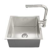 Living Fusion Yeva 440mm Single Kitchen Sink &amp; Pull-Out Mixer