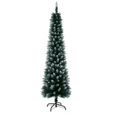 Living Fusion Frosted Green Tinseltown Slim Christmas Tree