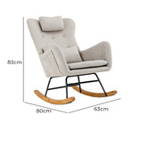 Living Fusion Clark Linen-look Rocking Chair