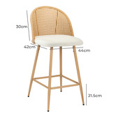 Living Fusion 66cm Lucian Boucle Bar Stools