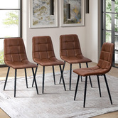 Living Fusion Heather Faux Leather Dining Chairs