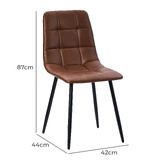 Living Fusion Heather Faux Leather Dining Chairs