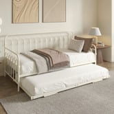 Living Fusion Faye Steel Single Daybed with Trundle