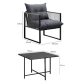 Living Fusion 4 Seater Square Hicks Outdoor Dining Table &amp; Chair Set