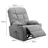 Living Fusion Towson Upholstered Massage Recliner Armchair