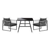 Living Fusion 2 Seater Hicks Outdoor Dining Table &amp; Chair Set