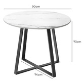 Living Fusion 4 Seater Round Hicks Outdoor Dining Table &amp; Chair Set