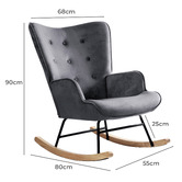 Living Fusion Sandy Velvet Rocking Chair