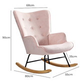 Living Fusion Sandy Velvet Rocking Chair