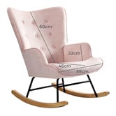Living Fusion Sandy Velvet Rocking Chair