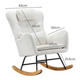 Living Fusion Clark Faux Sherpa Rocking Chair