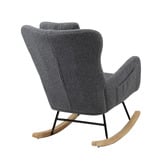 Living Fusion Clark Faux Sherpa Rocking Chair