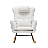 Living Fusion Clark Faux Sherpa Rocking Chair