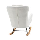 Living Fusion Clark Faux Sherpa Rocking Chair