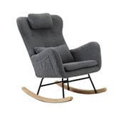 Living Fusion Clark Faux Sherpa Rocking Chair