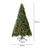 Living Fusion Meri LED Christmas Tree with Faux Pine Cones